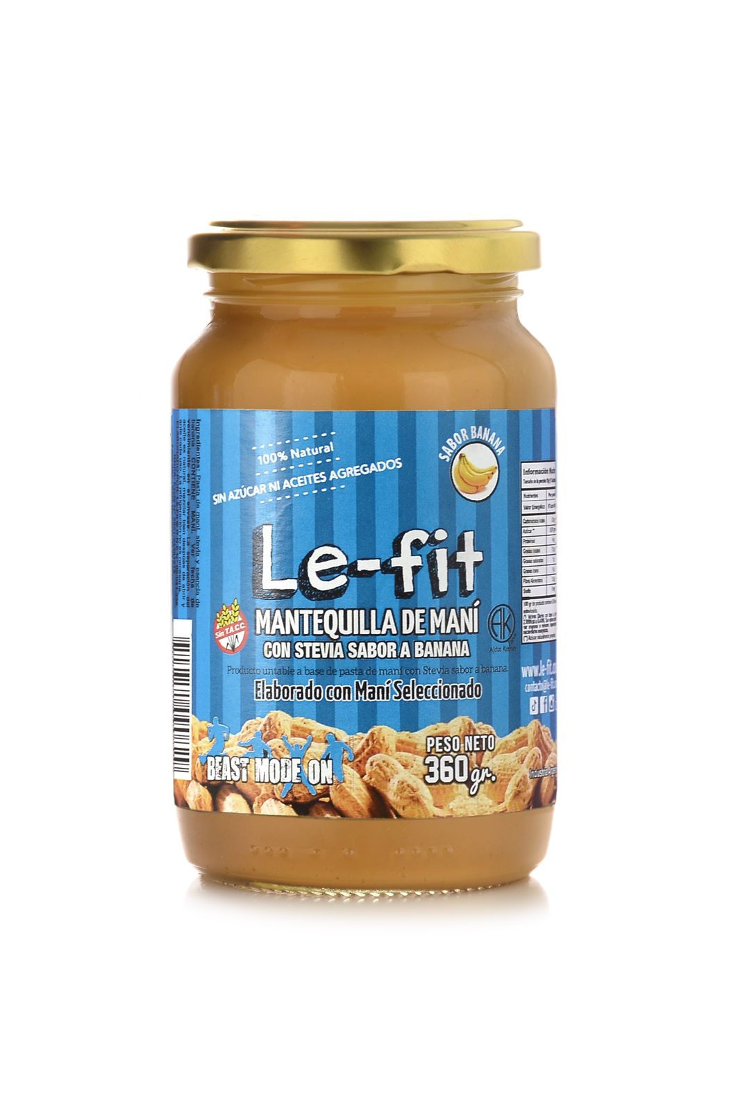 Mantequilla de mani sabor banana